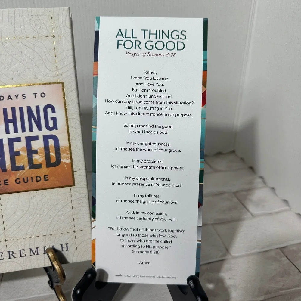 David Jeremiah 30 Days to Everything You Need Experience HC Guide Book +Bookmark